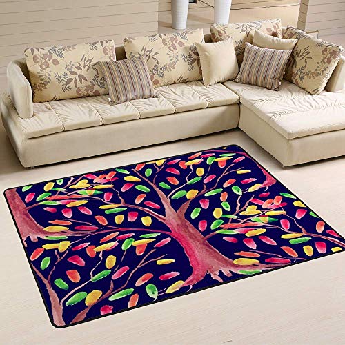Grand tapis de sol antidérapant de salon lavable intérieur doux