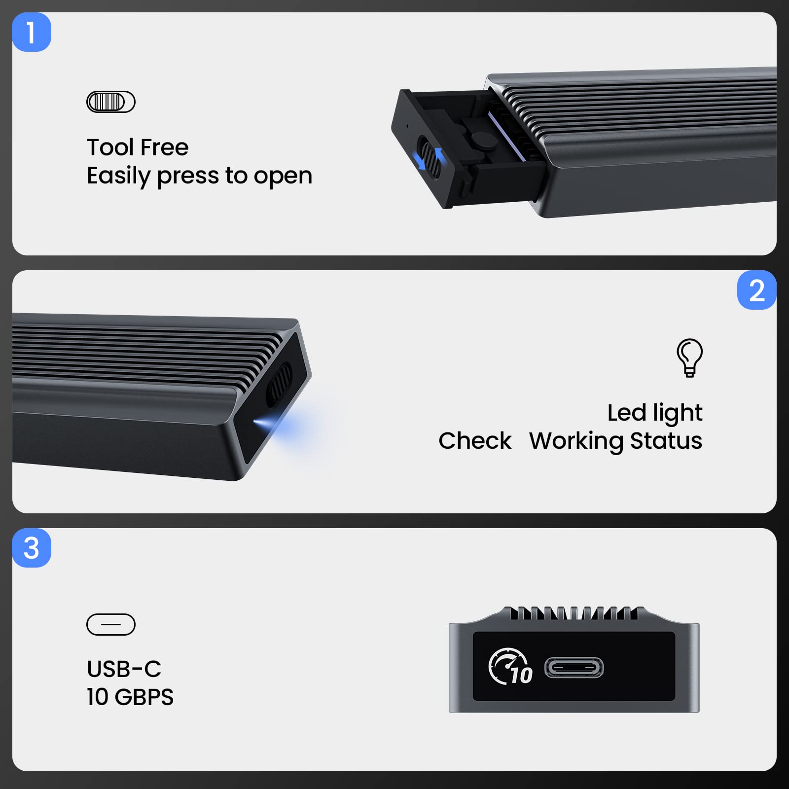 Amazon.co.jp: SETMSPACE m.2 ssd 外付けケース 10Gbps高速転送 nvme
