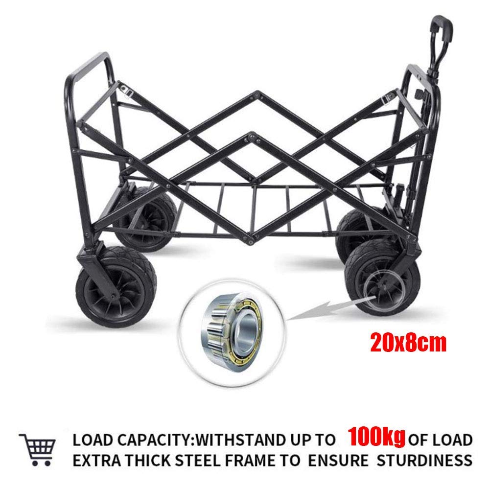 Carro Plegable portátil, Carro de jardín Plegable, Carrito de Compras utilitario, Carro de Hierro, Carro Todo Terreno, Plegable, Plegable