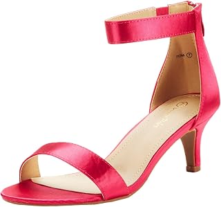 DREAM PAIRS Women's Fiona Fashion Stilettos Open Toe Pump Heeled Sandals