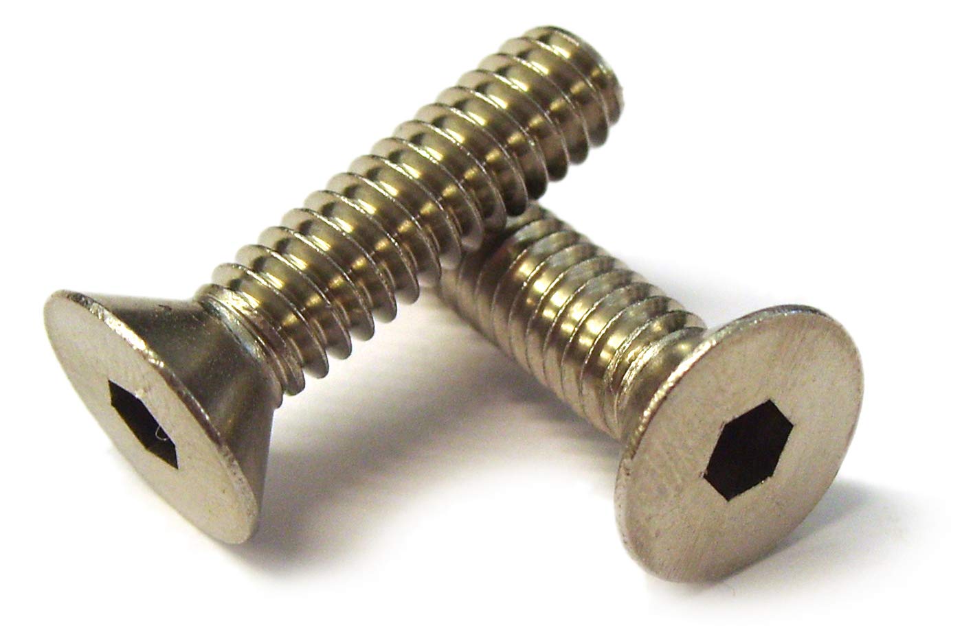 A2 Stainless Steel Machine Screws, 1/4"-20 UNC Thread, Countersunk Allen Flat Head, Imperial, 1/2" to 1 1/2 Inch Lengths, Multi Pack (50, 1/4" X 1/2")