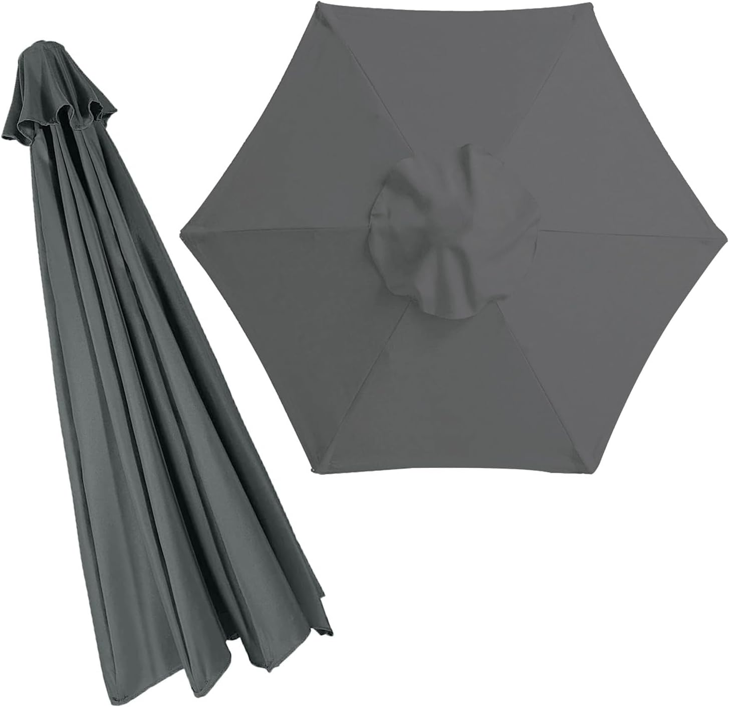Patio Umbrella Canopy, Outdoor Replacement Parasol Cover for 6.5ft/9ft/10ft 8ribs/6ribs, Market, Garden, Lawn Umbrella Parasol Replacement Canopy Top Sun Shade UV blocking(Color:Red,Size:3.0m/10FT(6-r