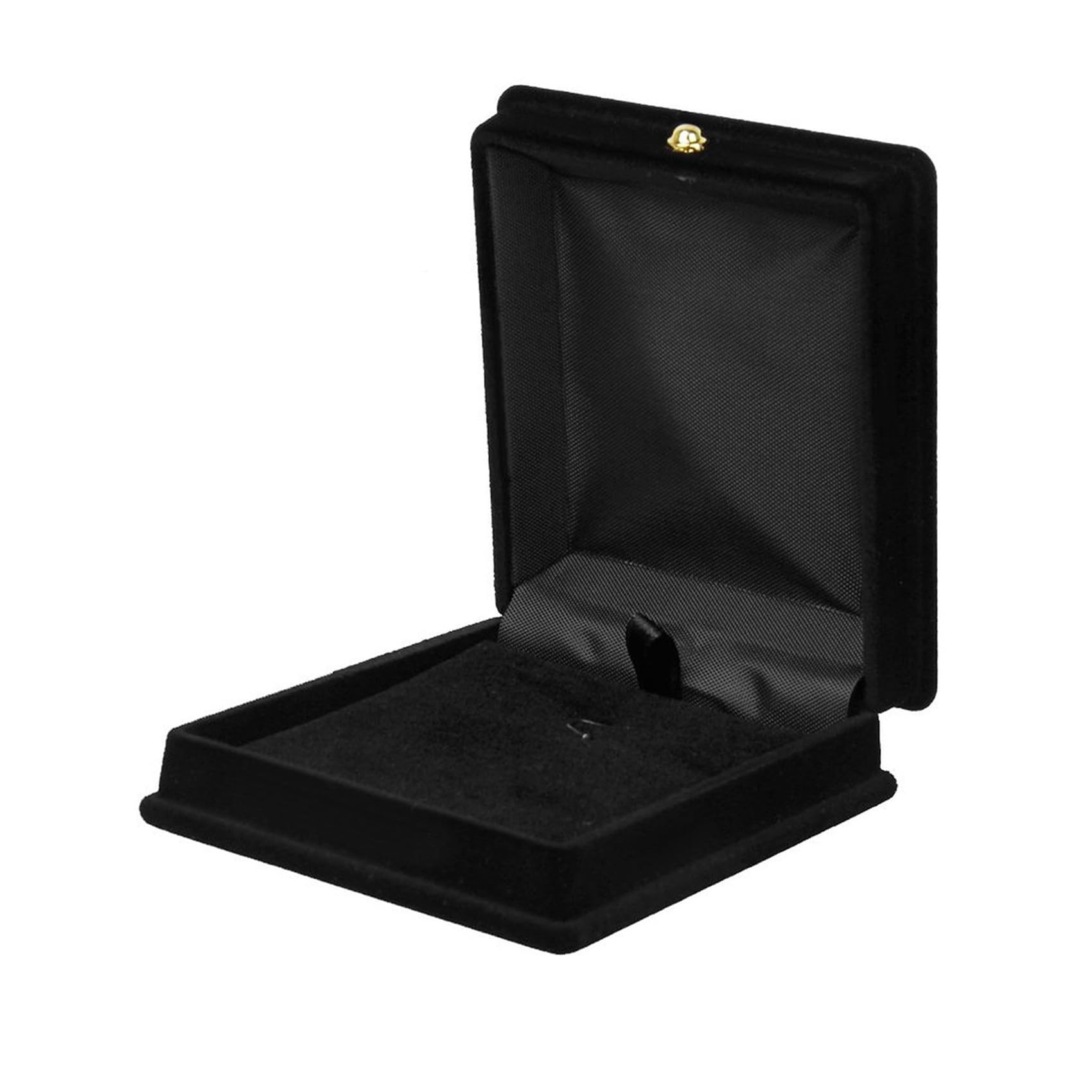 20 x Caja de Almacenamiento de Exhibición de Joyería de Cadena de Collar de Terciopelo Estuche de Regalo Soporte del Organizador - Negro