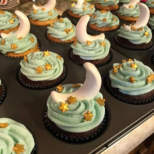 Miniatura 2 de Molde de silicona de luna de 18 cavidades para pastel de chocolate, bandeja de hielo, pana, cotta, pudín, gelatina, caramelo para hornear (paquete