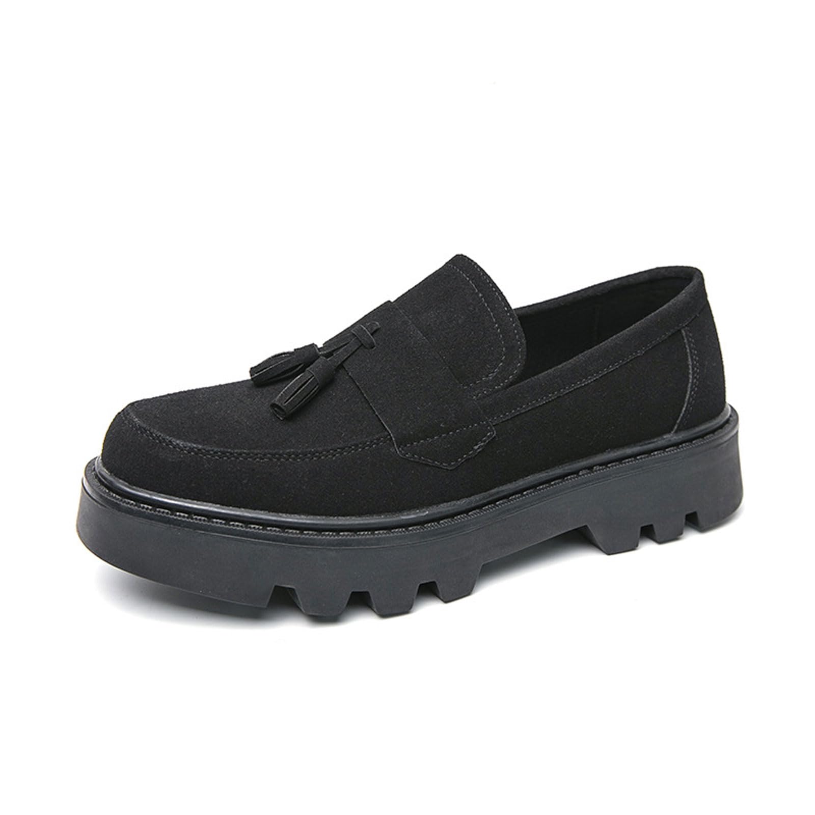 Mocasines Hombre con Borlas, Zapatos Elegantes Sin Cordones para Oficina, Bodas, Noches, Formal/Casual