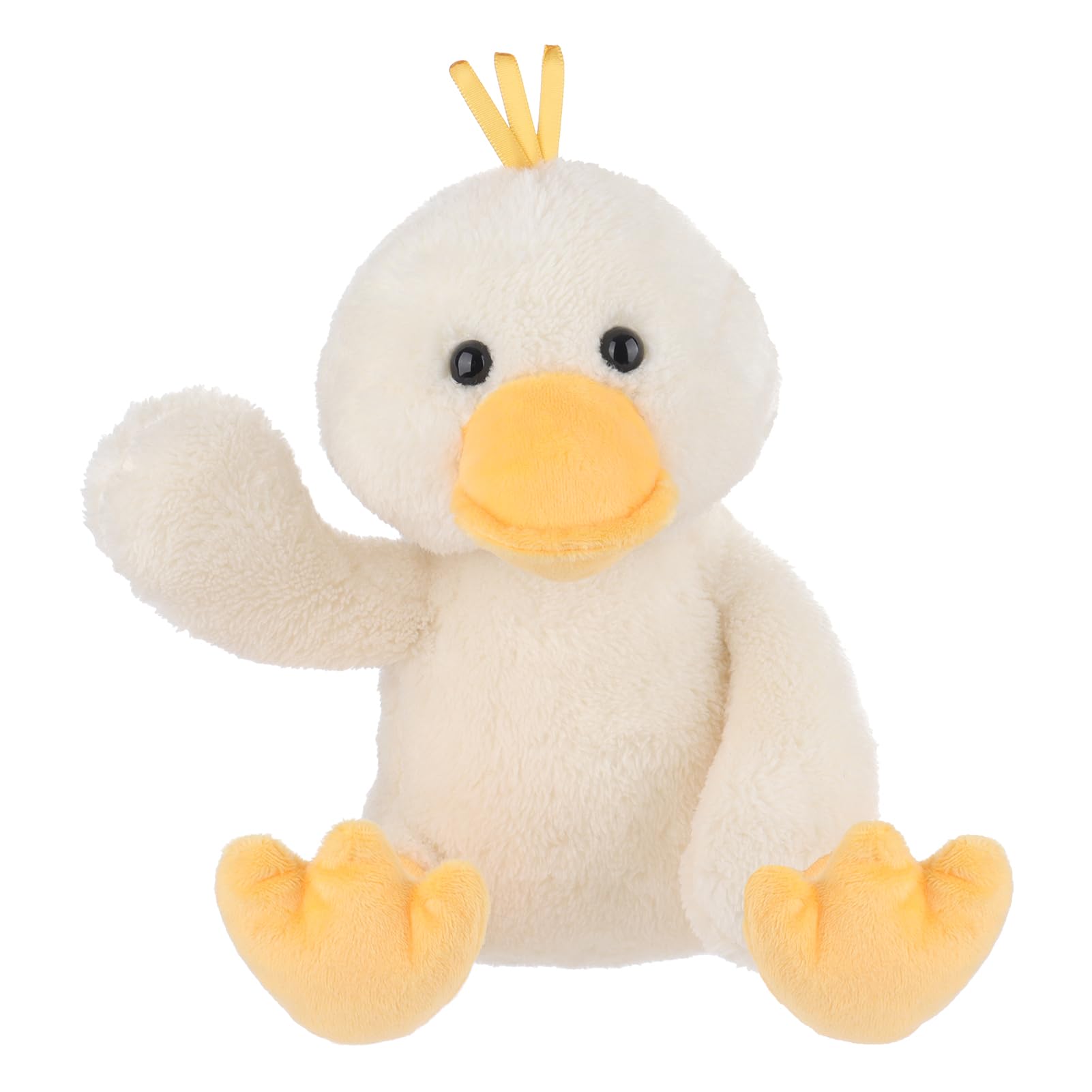 Apricot Lamb Toys Plush White Velvet Duck with Thin Foot Stuffed Animal Soft Cuddly Perfect for Kids