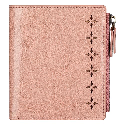 Portefeuille compact en cuir de qualité supérieure pour femme avec technologie RFID