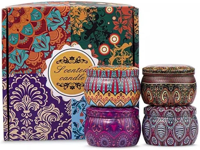 Handmade Scented, Candles Gift, Set Soy Candles Scented, Luxury Private Label Gift Box, Set Organic Scented Candle (Lavender)