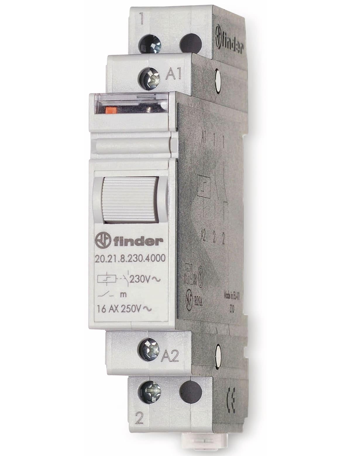 Finder Serie 20 - Interruttore Unipolare 1Na 230Vac Agsno2 Rail 35 Mm - 4