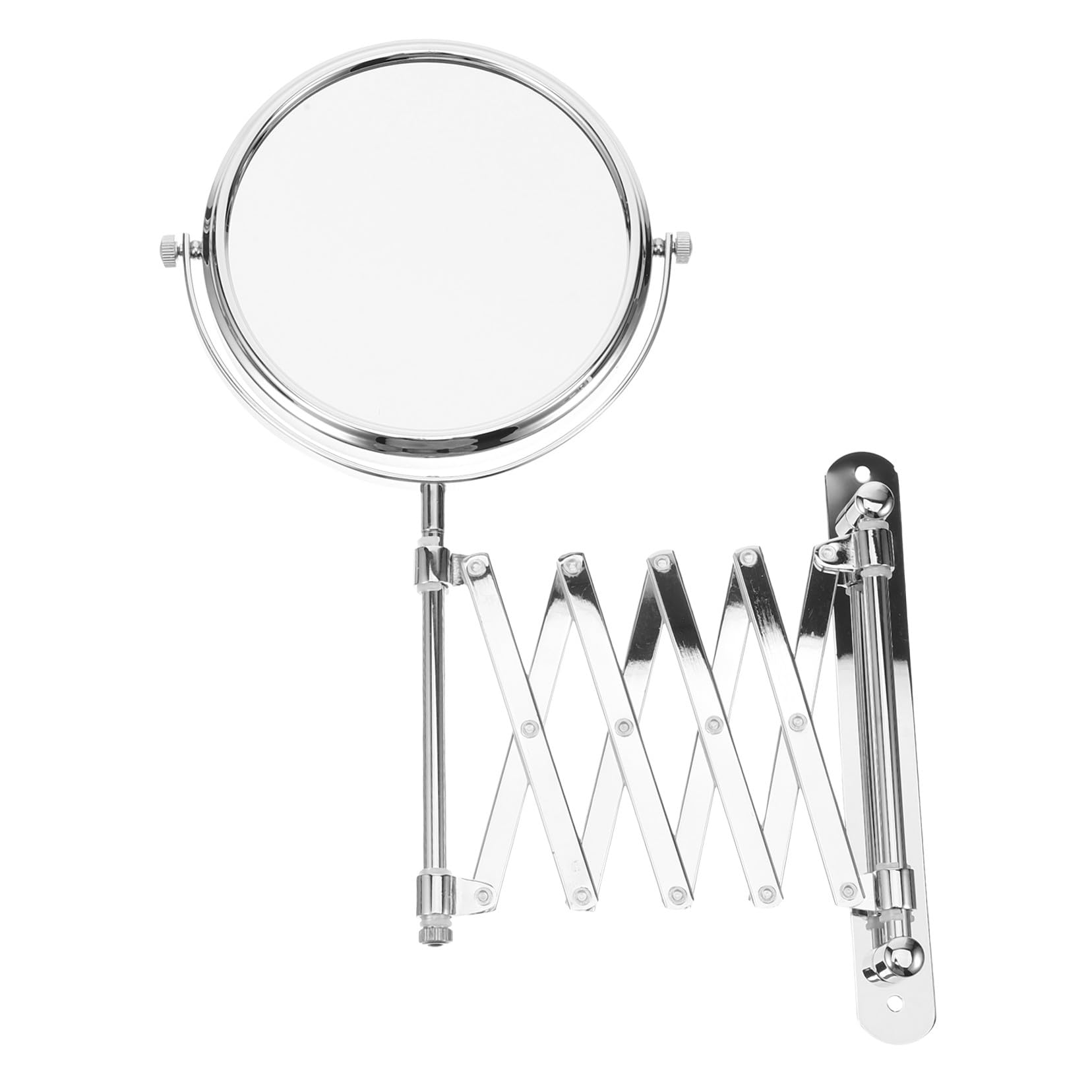 Miroir mural rond grossissant double face pivotant 360 et rétractable maquillage