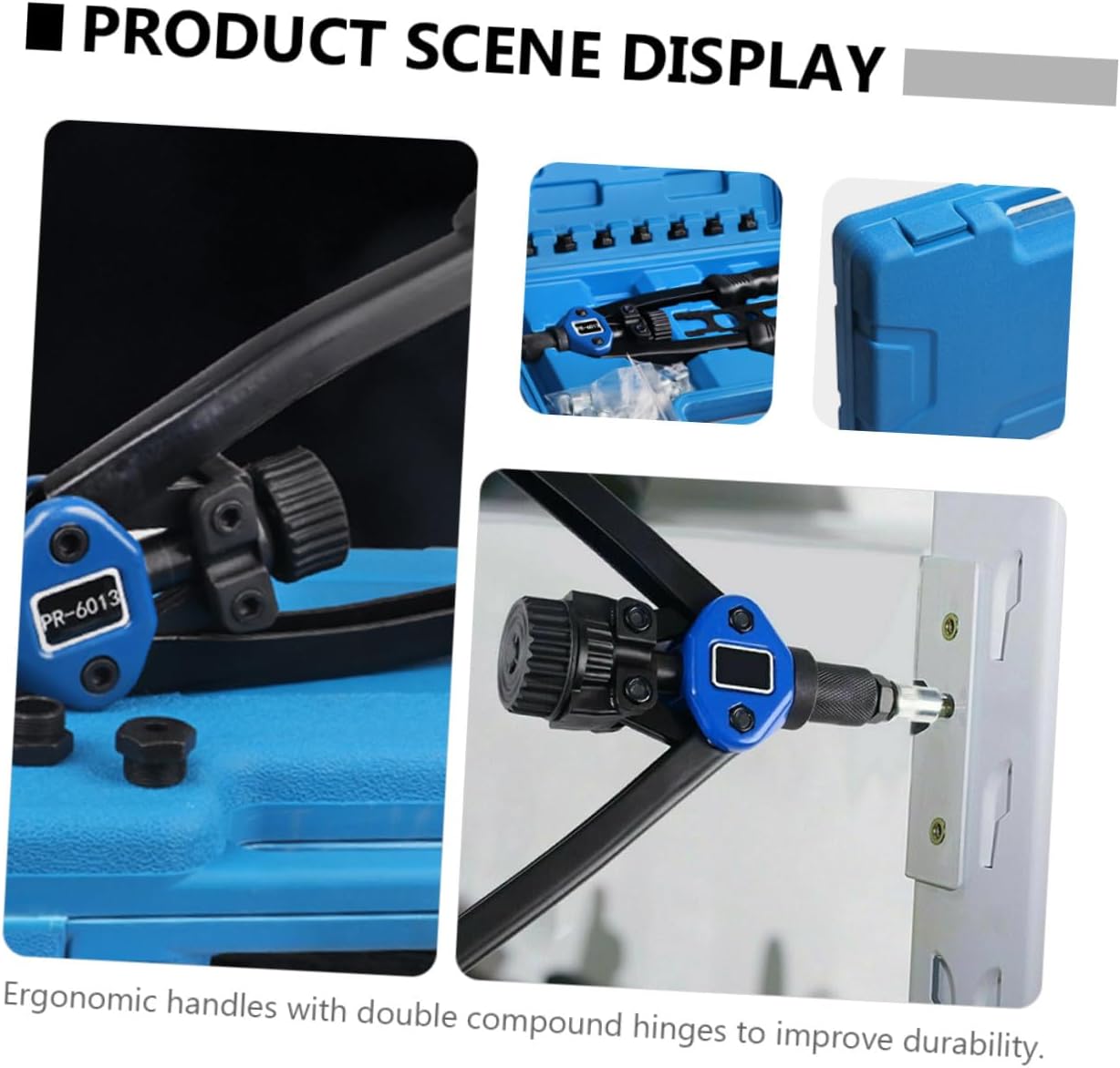 Cabilock 140pcs Manual Rivet Nut Setter Kit M3- Threaded Rivet Tool with Mandrels in Plastic Case for Automotive Repair and DIY Maintenance