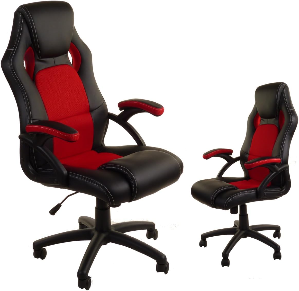 Giosedio RCA, teenager Sport Gaming Chair, Office chair, Bucket Seat,Computer Chair, Ergonomic Faux leather Desk chair. (Red)