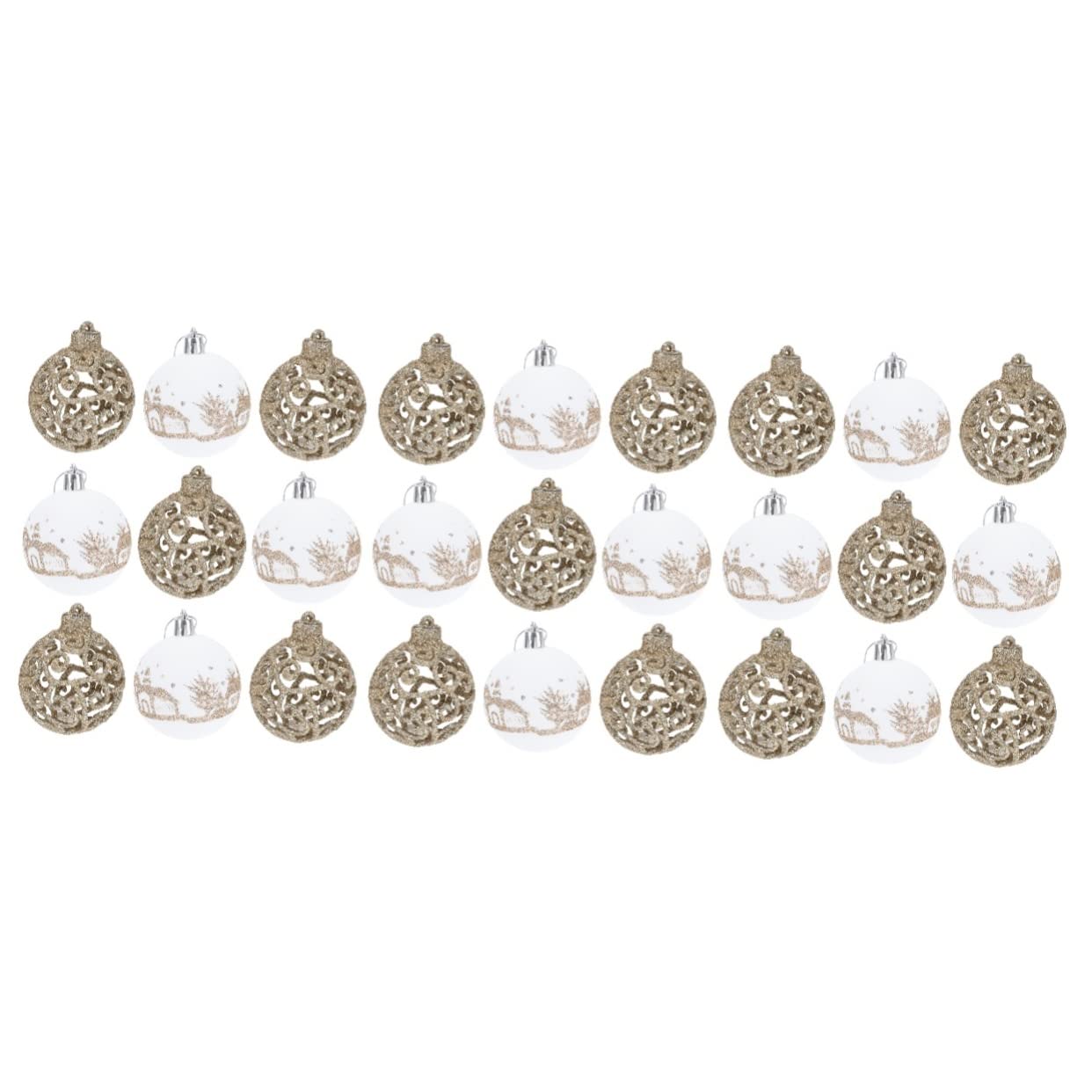 Zerodeko 3 Sets Weihnachtsbaumschmuck Weihnachtliches Hängedekor Festlicher Für Weihnachtskugeln Dekoration 9 Stück X 3