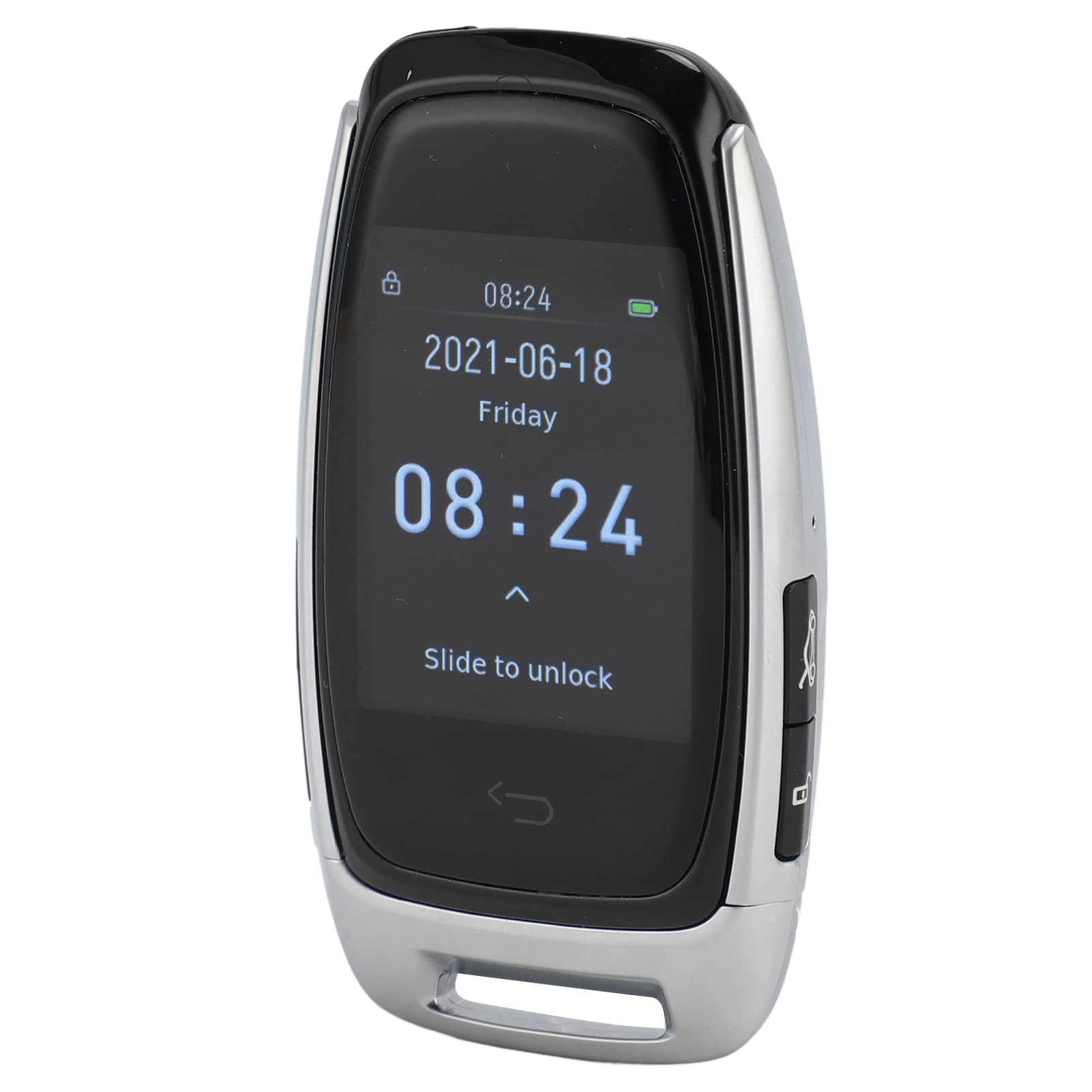Portachiavi con Accesso Senza Chiave, connettività 5.0 in Lega di Zinco, Schermo LCD, Chiave Intelligente, Tocco Sensibile (SILVER)