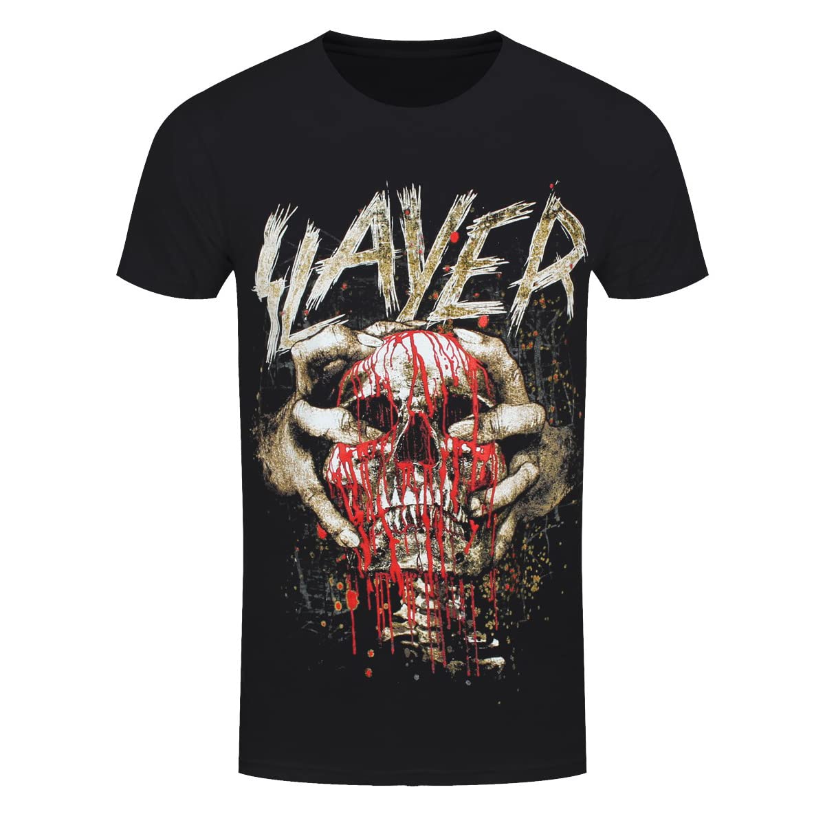 Slayer Skull Clench Official Merchandise Mens T-Shirt (Small) Black
