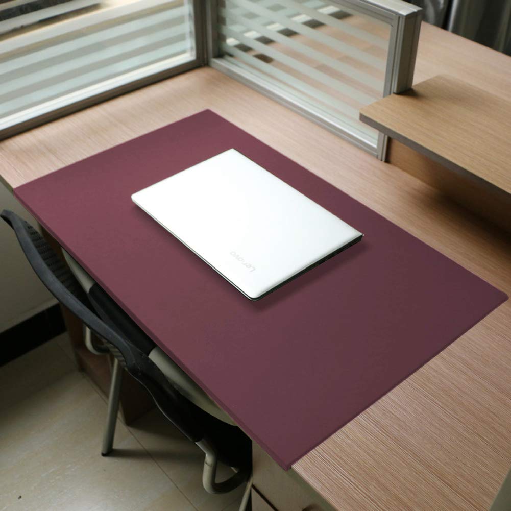 Leather Writing Pad-Desk Pad with Edge Protection-60x40cm Office Waterproof Writing Mat, Non-slip,Waterproof and Heat Resistance