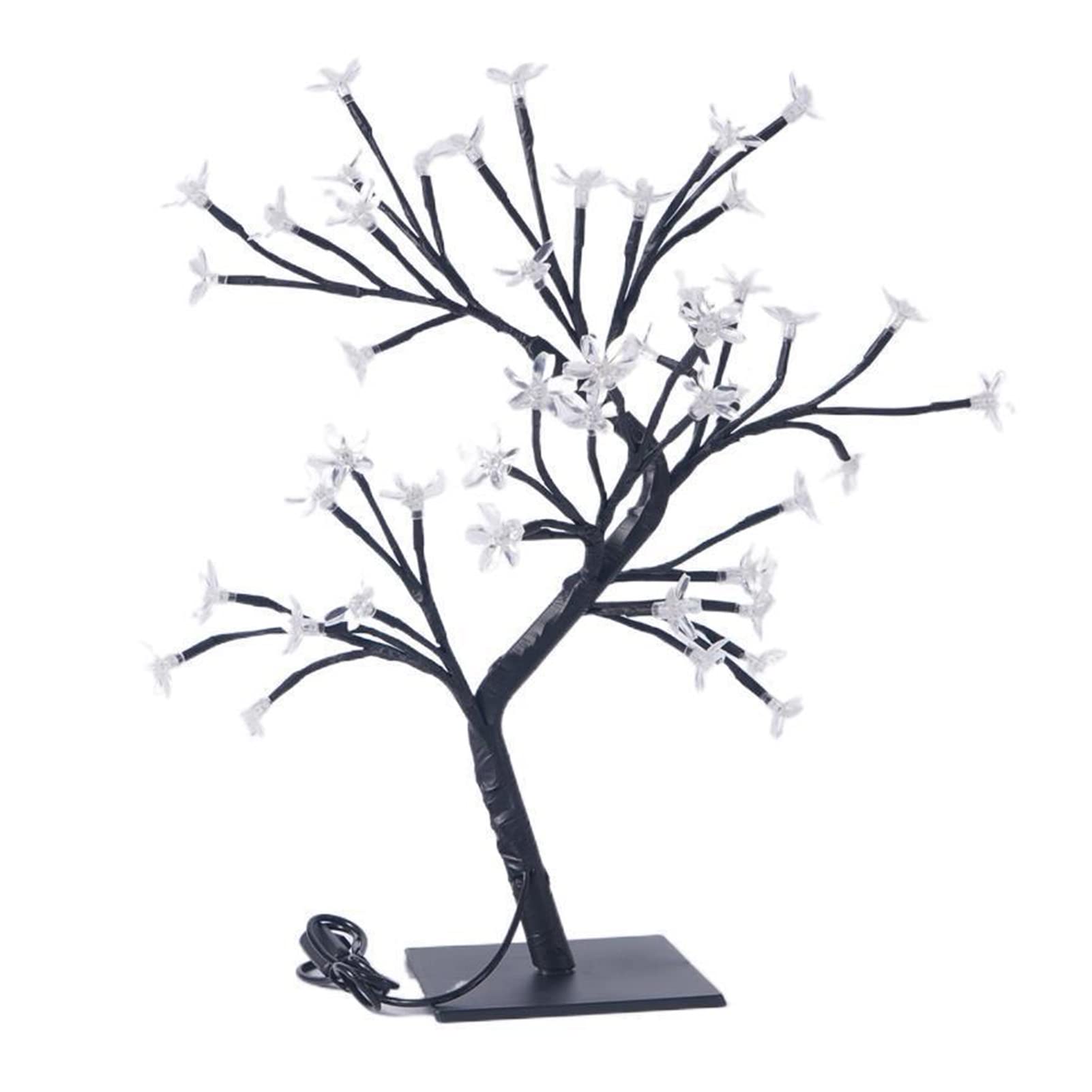 Simulazione di Albero in Fiore di Ciliegio, Decorazione di Luci in Fiore per Lampada di Ciliegio, Luce Notturna con Interruttore USB in Ferro Artistico, Ideale per la Decorazione Domestica