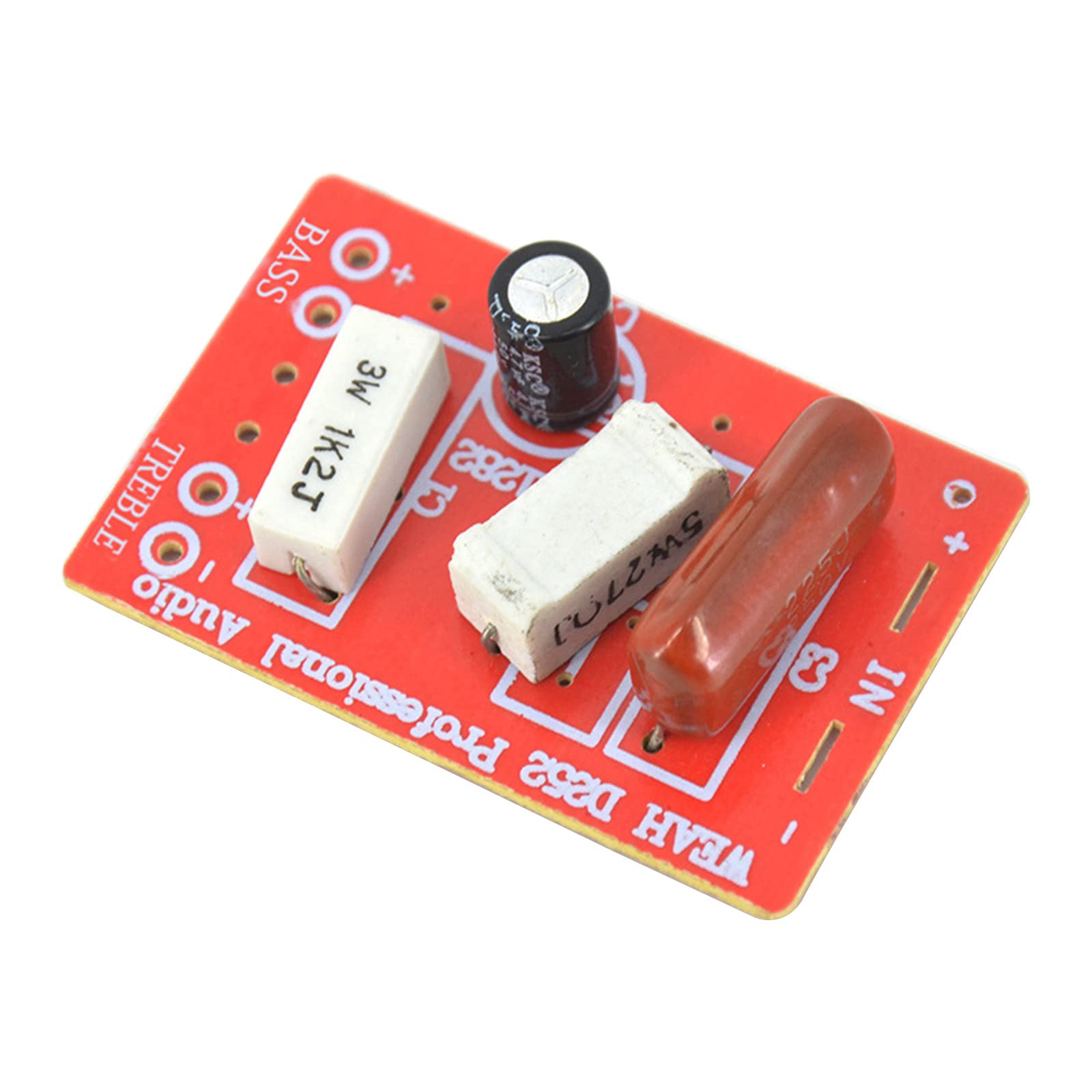 Diarypiece 80W Adjustable Speaker Treble/Bass Audio Frequency Divider, 2 Way/3 Way Crossover Filter