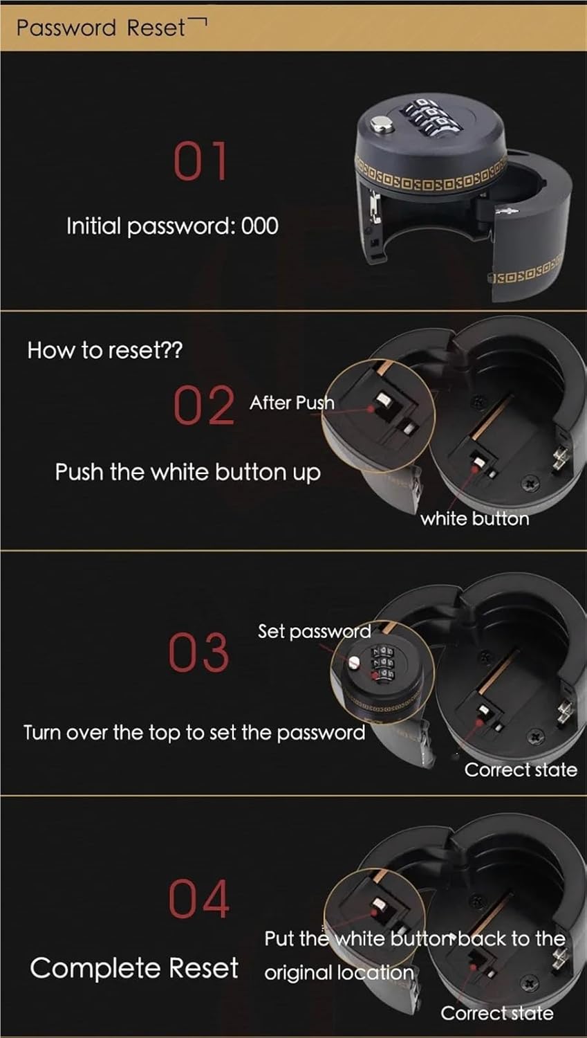 Plastic Bottle Password Lock Combination Lock Wine Stopper Vacuum Device Preservation for Furniture Hardware 1Pcs