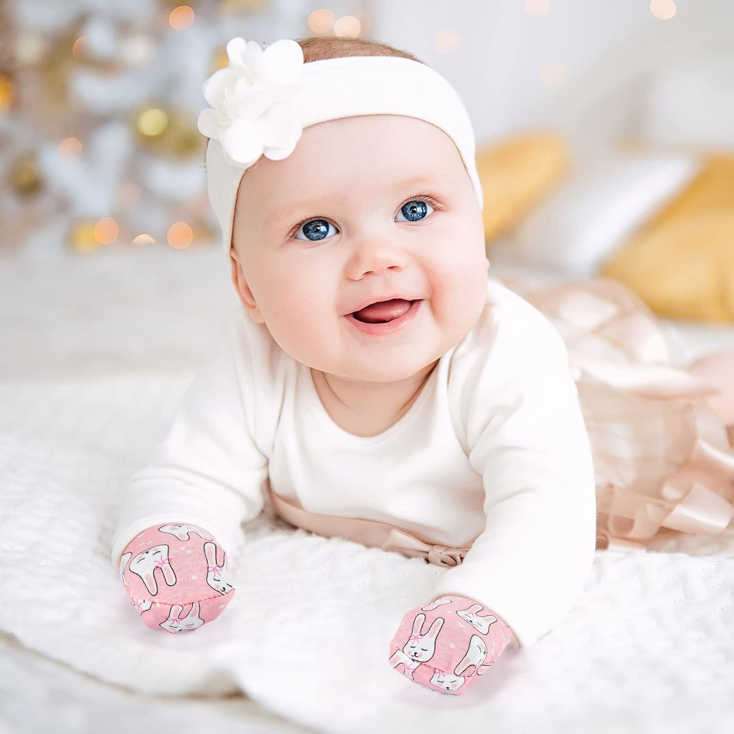 12 Pairs Newborn Baby Mittens Infant Toddler Gloves No Scratch Mittens Gloves for 0-6 Months Baby Boys Girls - Image 5