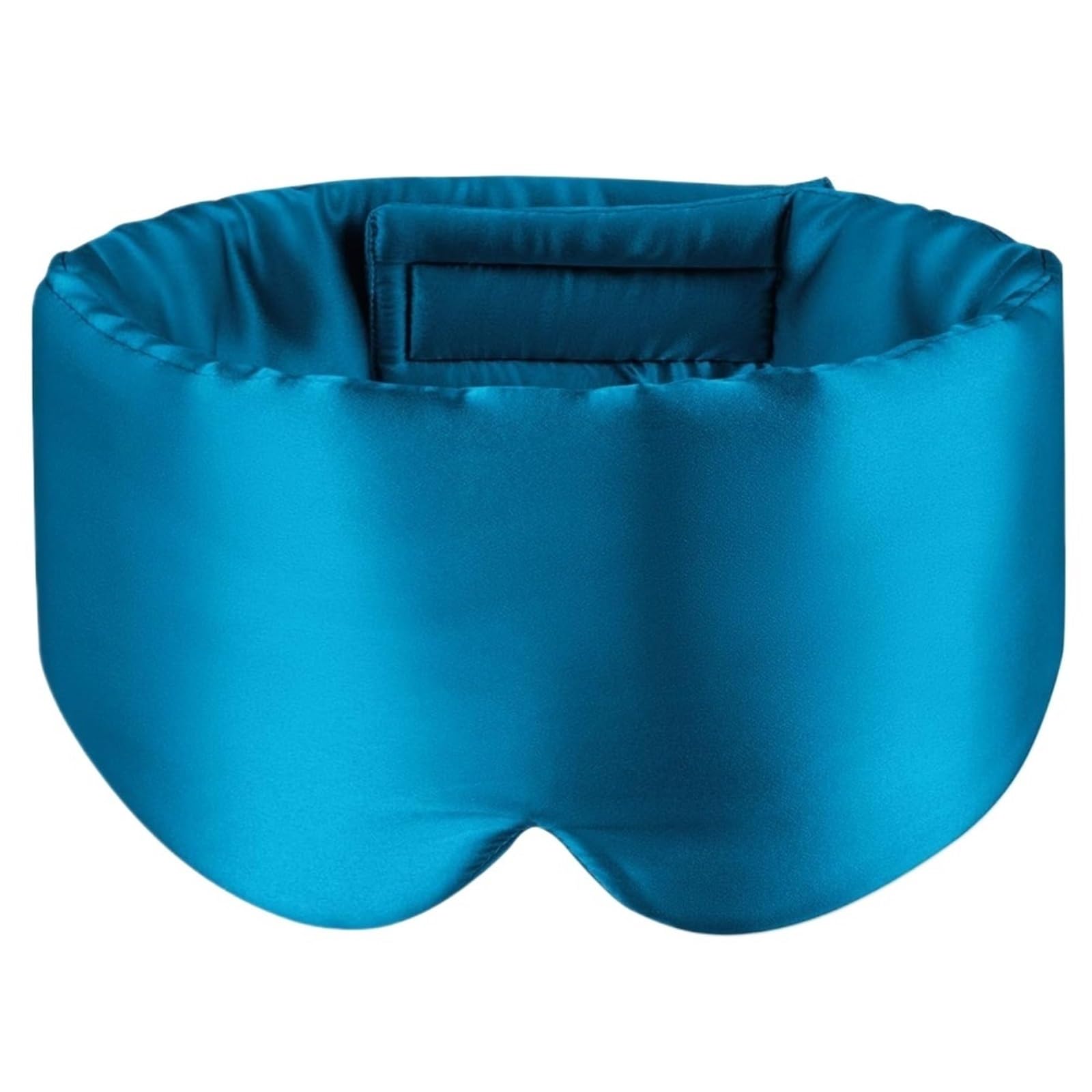 Seiden-Augenmaske 3-teilige Schlafmaske aus Maulbeerseide, Seiden-Augenabdeckung, Verdunkelungs-Augenmaske for Seitenschläfer, Reise-Augenklappe, weiche Augenbinde, glatt FüR Schlaf(Blue)