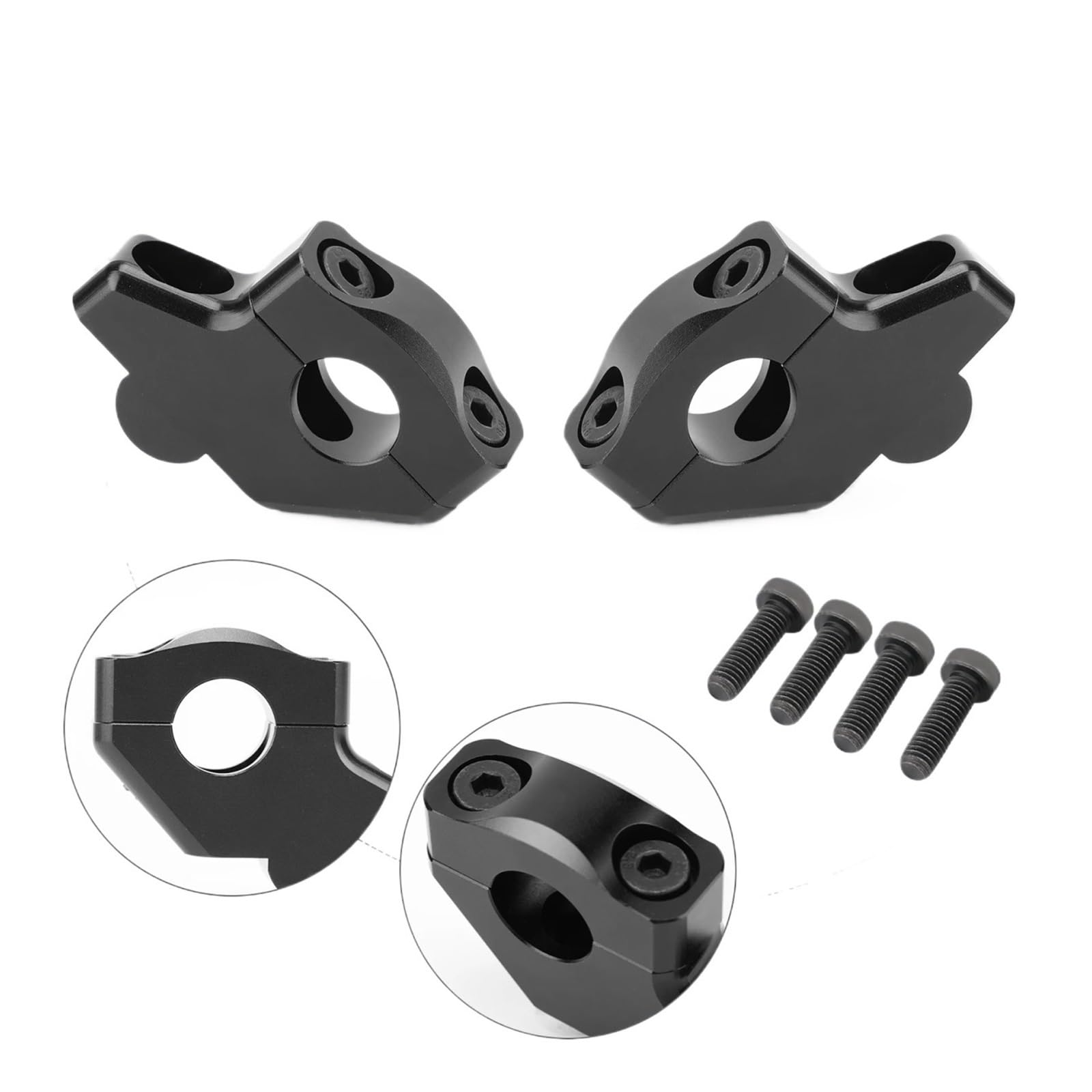 Elevador De Manillar Moto para Triumph para Bonneville T100 2001-2024 Elevadores Abrazadera Montaje Manillar con Desplazamiento 1" para Motocicleta Accesorio Compatible Elevador Manillar(Black)