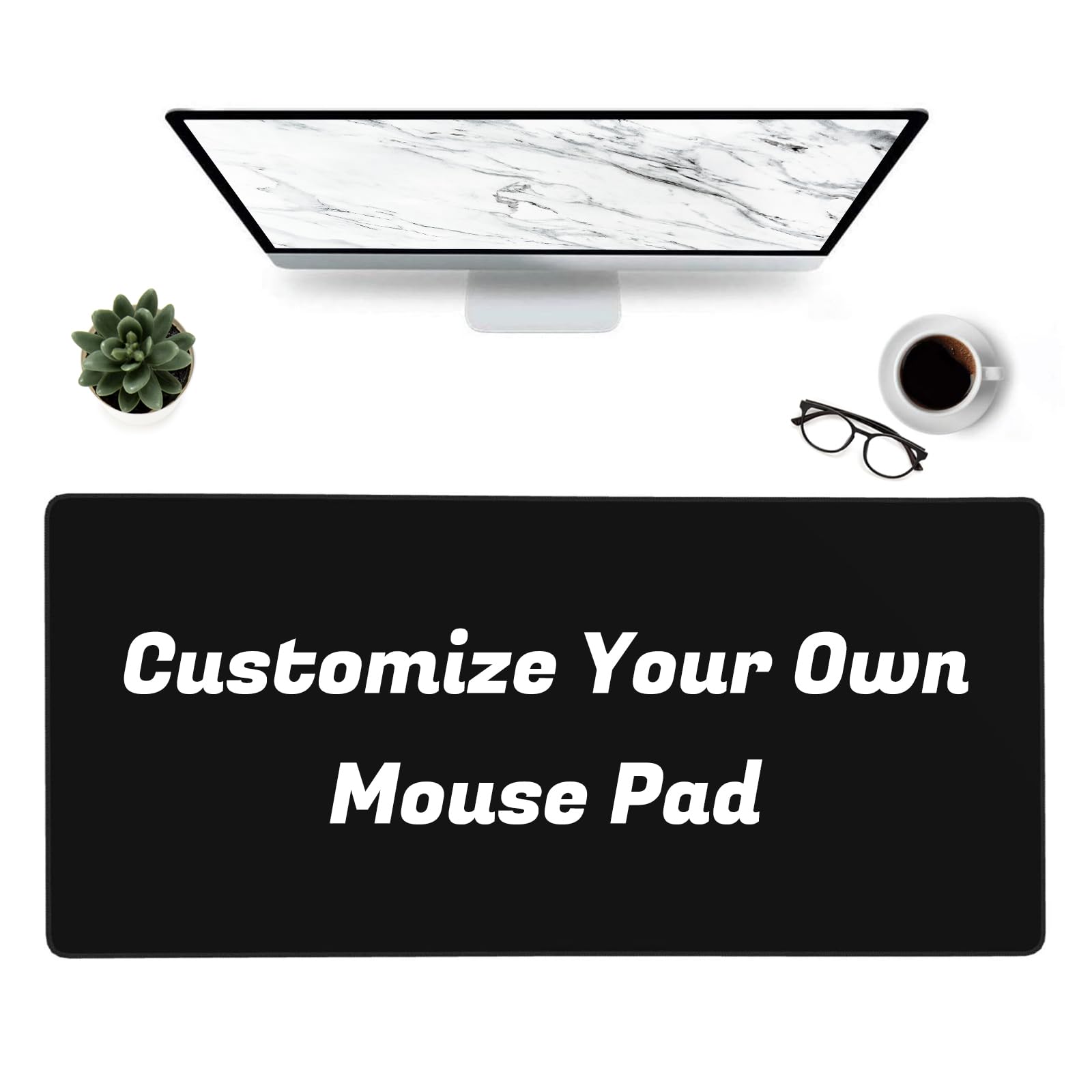 Tappetino Mouse Personalizzato - Base Antiscivolo- XXL Tappetino Mouse Da Gioco Grande Personalizzato, Perfetto Per Postazioni Gaming E Di Ufficio - 900 X 400 Mm