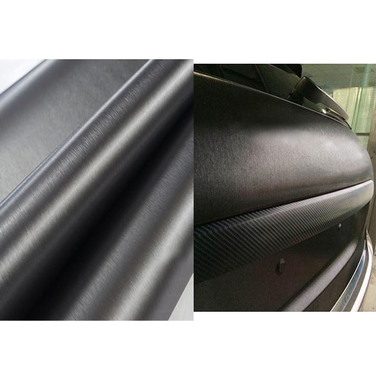 Autocollant Auto-adhésif sans Bulles, Film Vinyle Brossé 50 x 200 cm pour Décoration Intérieure et Extérieure, Gris Foncé