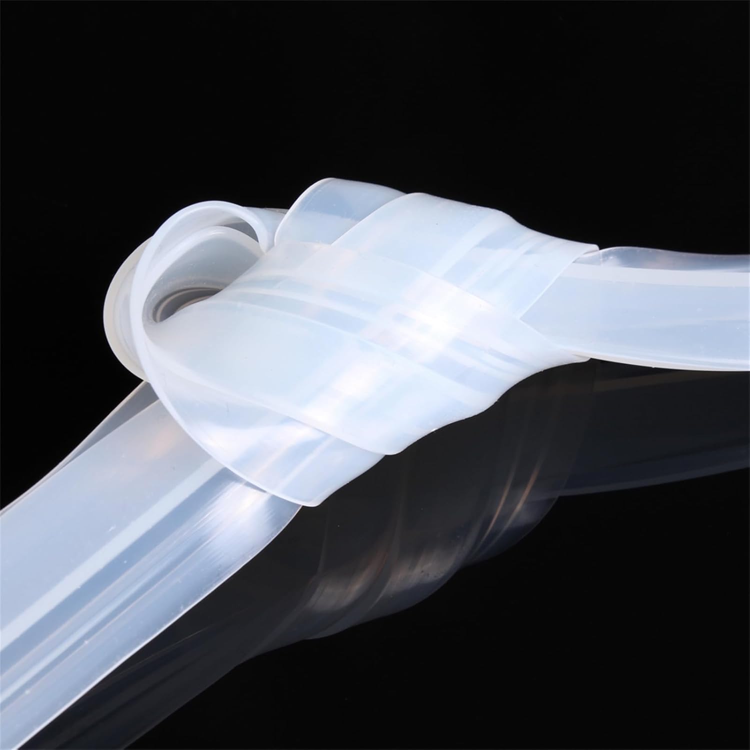 Clear H-Shape Shower Screen Door Seal 200cm/78.74in Length Frameless Glass Shower Door Seal Strip Soft (8mm/0.31in)