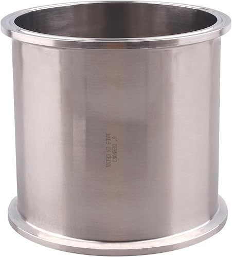 Miniatura 11 de DERNORD Tubo de carrete sanitario con extremos de abrazadera, tubo redondo sin costuras de acero inoxidable 304 con brida de virola de triple