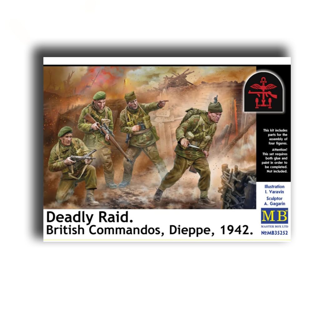 Master Box 35252 1/35 Deadly Raid. British Commandos, Dieppe, 1942 Scale Model/Replica