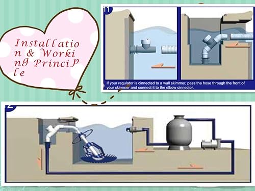 Miniatura 2 de VINGLI - Aspiradora automática para piscina enterrada, con ventosa de limpieza, Azul marino