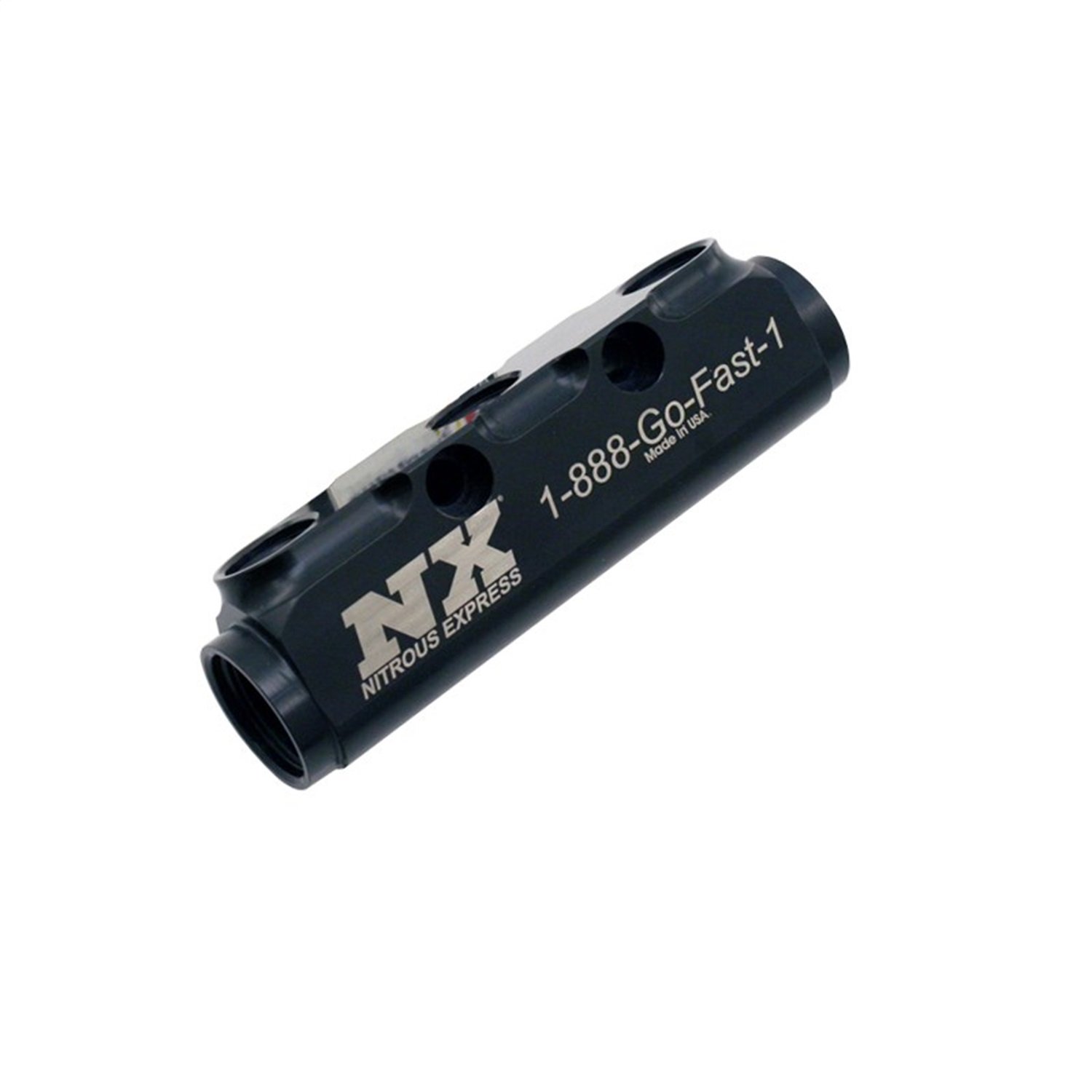 Nitrous Express15840 Fuel Log 3 Port w/o Fittings Inlet 12AN O-Ring Outlet -8AN O-Ring Fuel Log