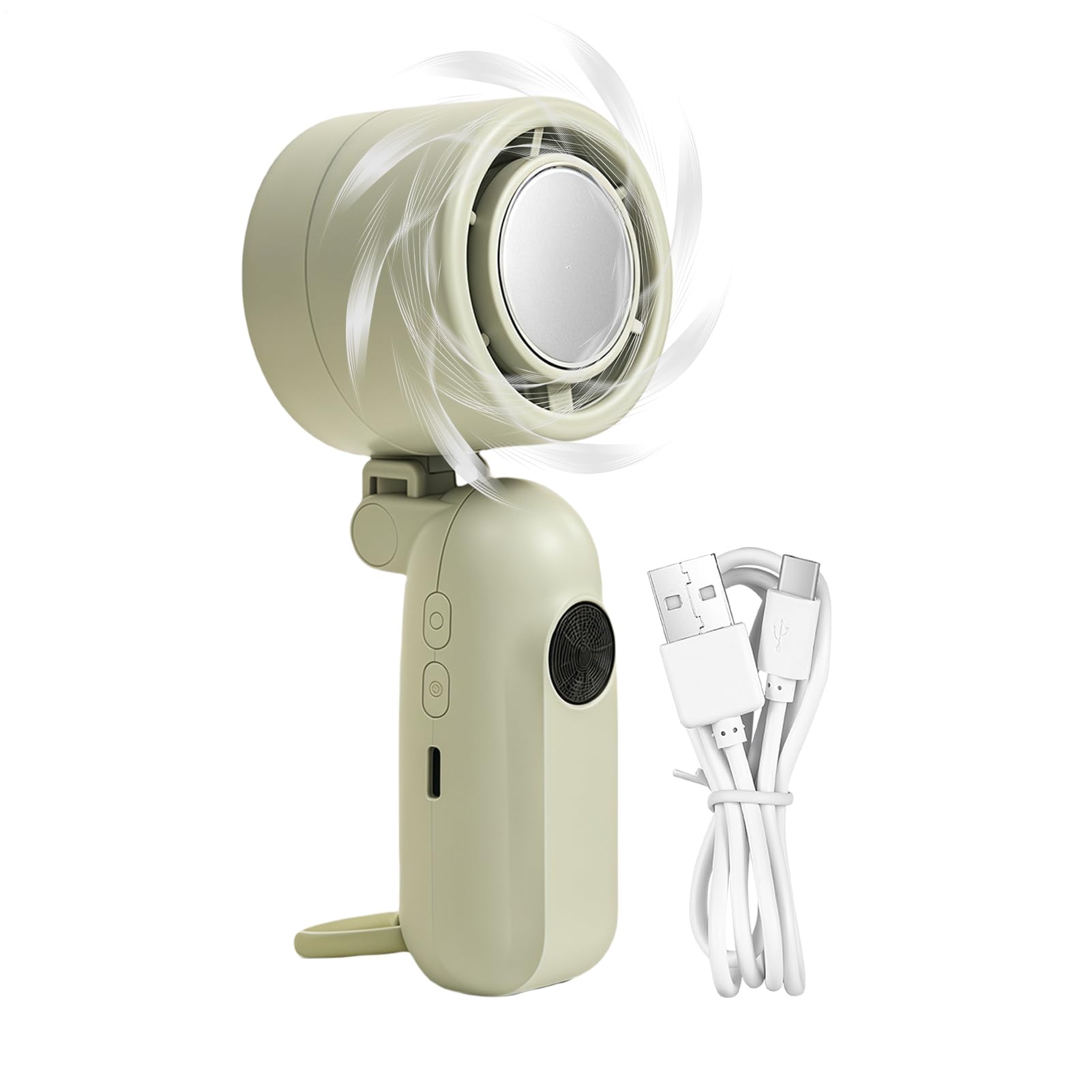 Ventilateur portatif rechargeable USB avec écran LED et 3 vitesses