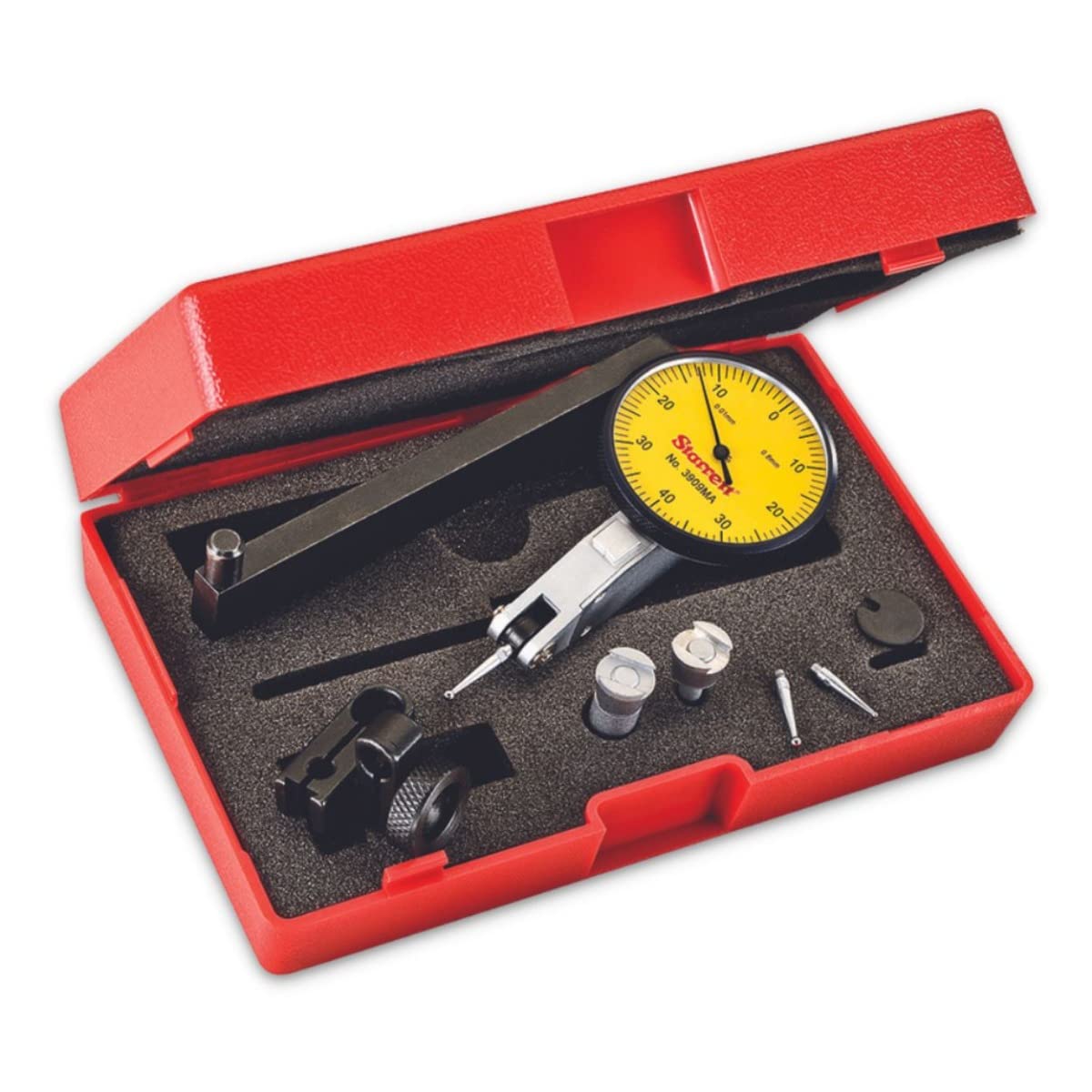 Comparateur à cadran Starrett 3909MAC avec fixation queue d'aronde et 4 accessoires - 6