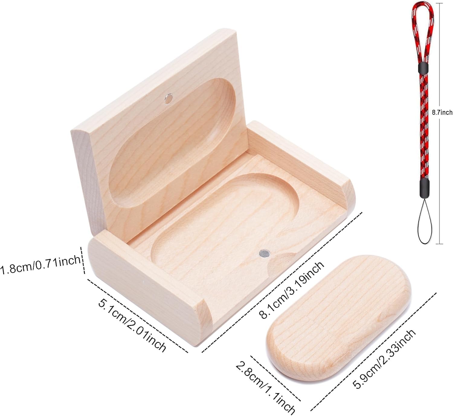 Memoria 2.0 USB 16GB Pendrive Hoja de Madera Divertido Pen Drive 16GB con Caja de Regalo de Madera Práctico Unidad Flash USB Almacenamiento para Regalo de Cumpleaños Llave USB — view 5