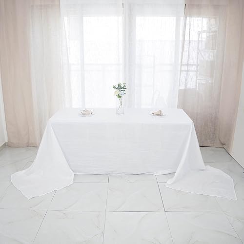 Miniatura 4 de Mantel rectangular de tafetán arrugado de acordeón de 90 x 156 pulgadas, manteles de boda, manteles de mesa, decoración de eventos, manteles para