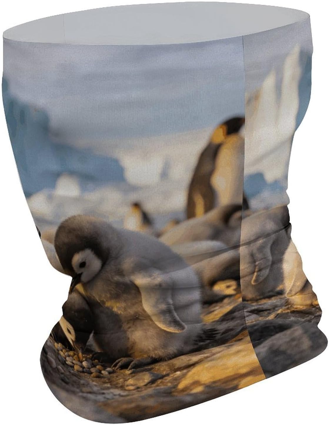 Penguin Chicks Face Scarf Dust Sun Wind Protection | Polyester Breathable Neck Gaiter, Unisex Bandana for Beach Rock Climbing Tourism Fitness