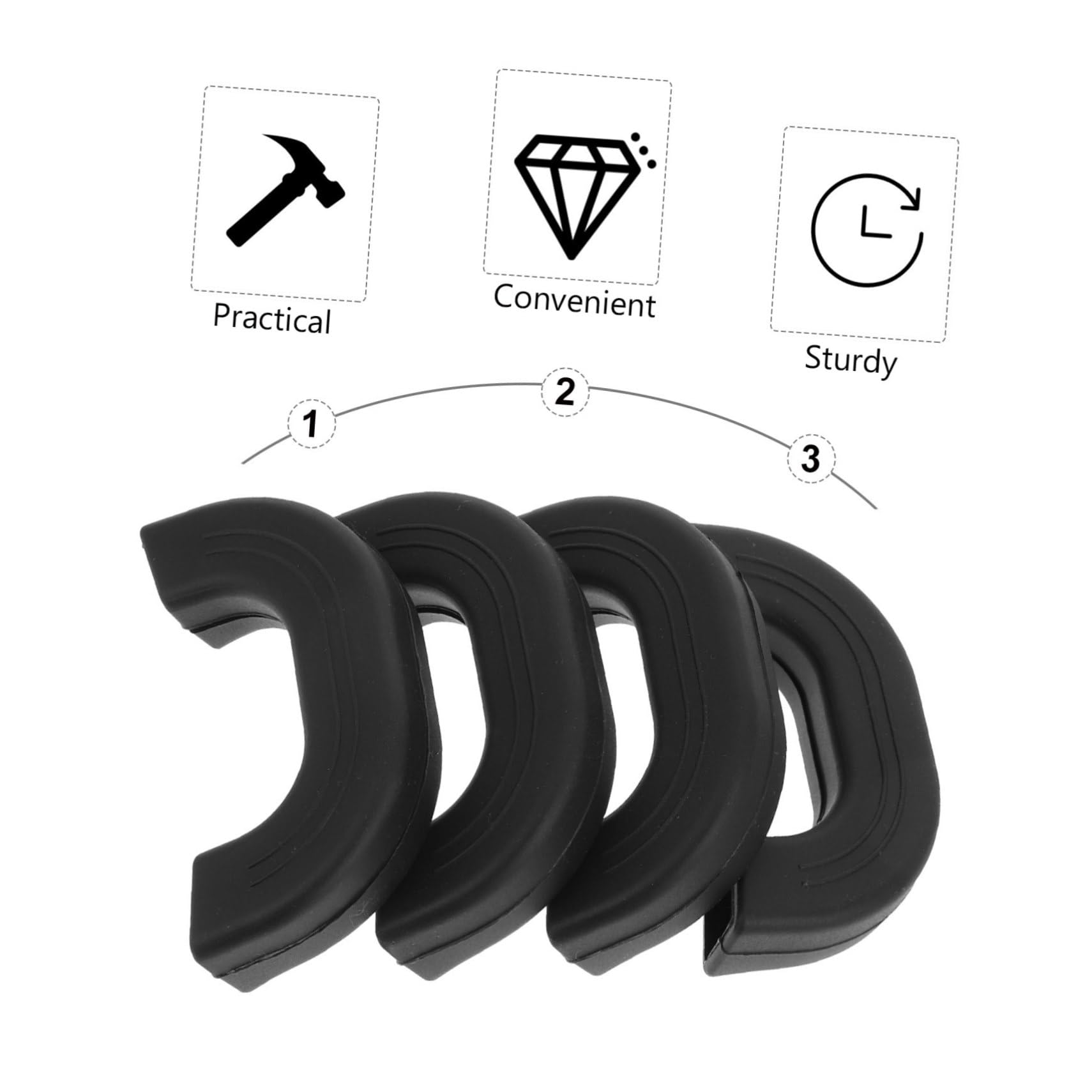 Cabilock 4piezas Funda Aislante para Mangos de Olla de Silicona Resistente al Calor Protector para Mangos de Sartenes y Ollas de Cocina