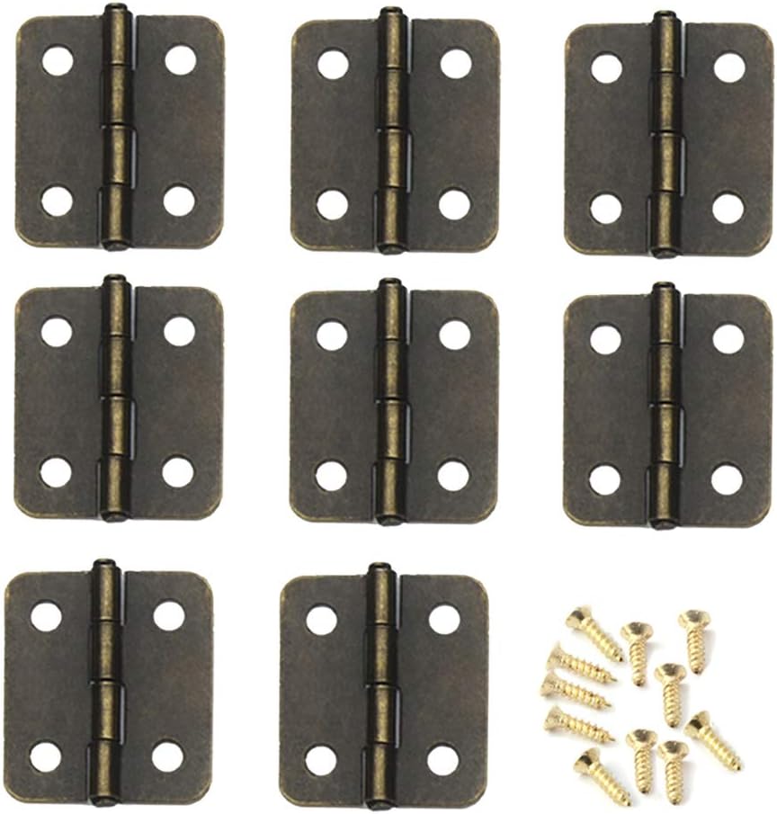 Healifty 20pcs Dollhouse Mini Hinges Hardware Miniature 112 for Dollhouse Miniature