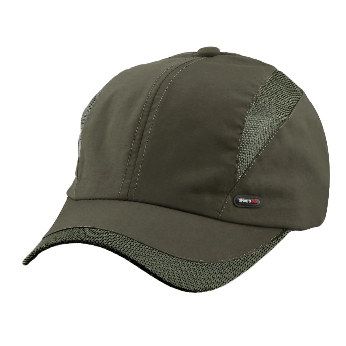 Kyeygwo Women's 04-Army Green Quick Drying Mesh Sun Hat For Men Woman, Outdoor Sports Breathable Baseball Cap, Army Green