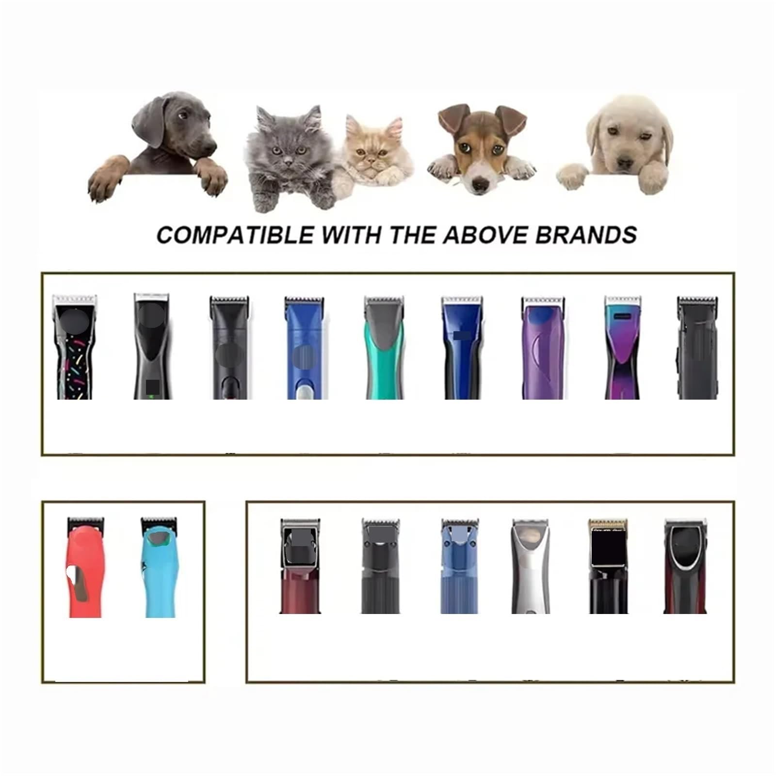 Cuchilla De Cerámica Desmontable for El Cuidado De Perros Y Mascotas 3/4 HT, Compatible con Andis, Compatible con Oster, Cortaúñas for Animales De La Serie A5 KM(3-4 HT 2PC)