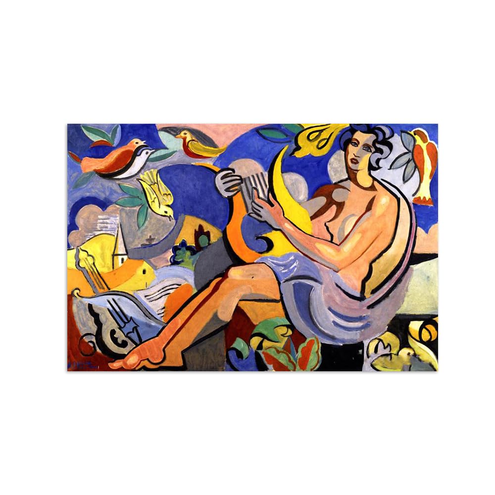 SDYSKKUG André Lhote Famous Wall Art for Living Room. Canvas Prints. Untitled. Artwork Painting Reproduction Modern Home Decor 60x40cm Unframed