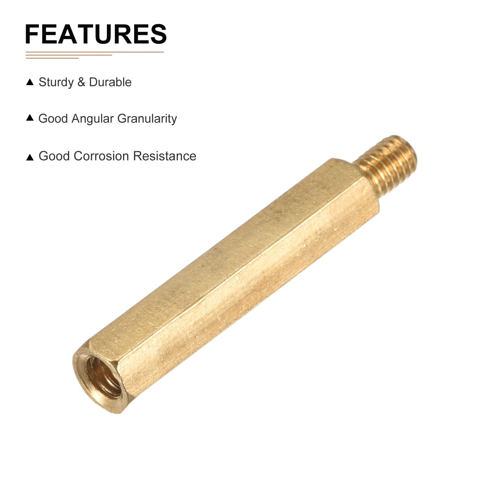 DTGN M4x30x6mm(DxHLxML) - Brass Hex Standoff -20Pack- Good for Electronic Machine - Male to Female Spacer Screw Nuts - Image 3