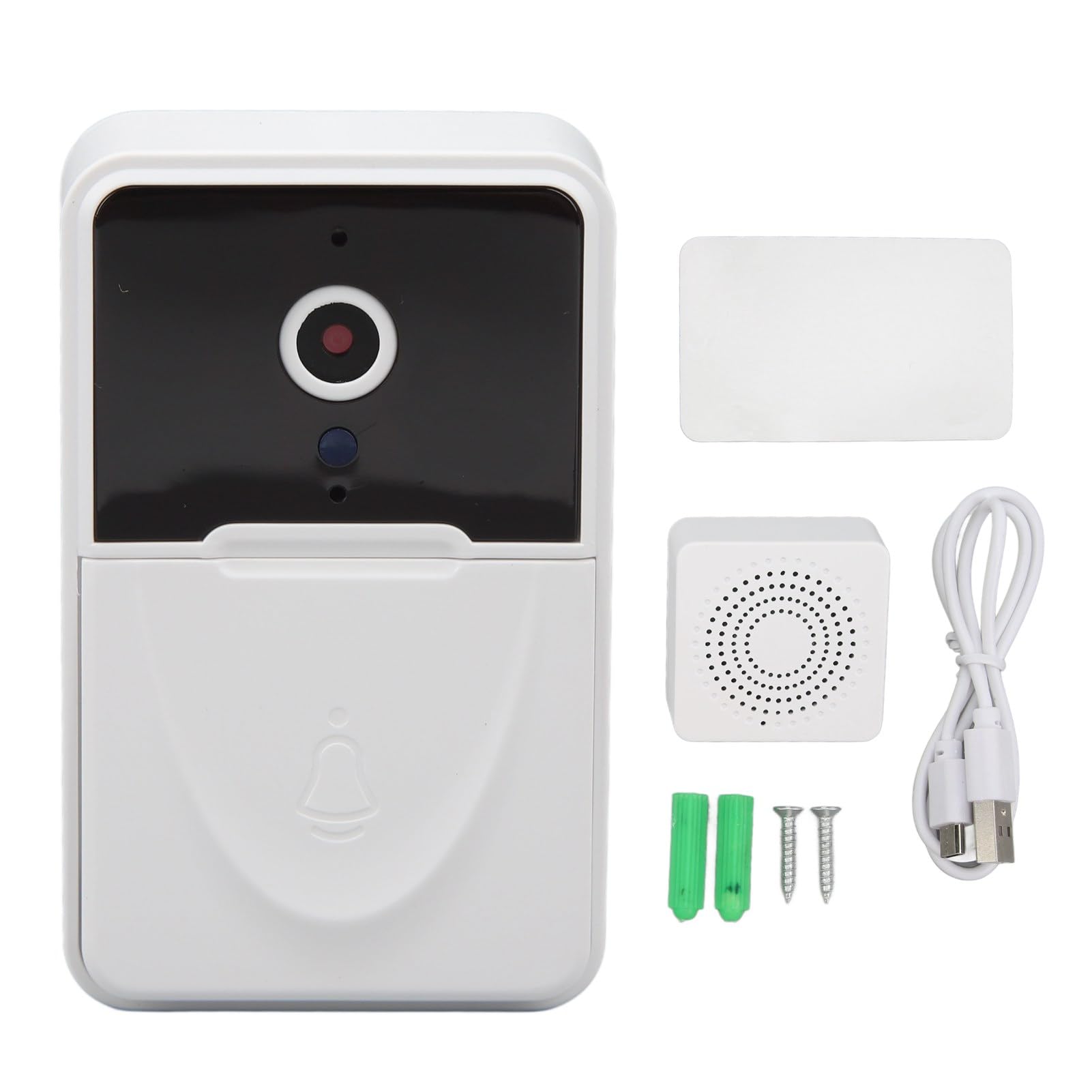 Video Doorbell Camera with Chime, Smart Video Doorbell Camera with 2 Way Audio, Smart Human Detection, Night Vision, HD Live Image, Cloud Storage