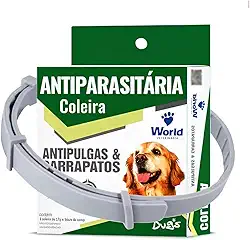 Coleira Antipulgas e Carrapatos Dugs Ajustável Proteção Antiparasitária