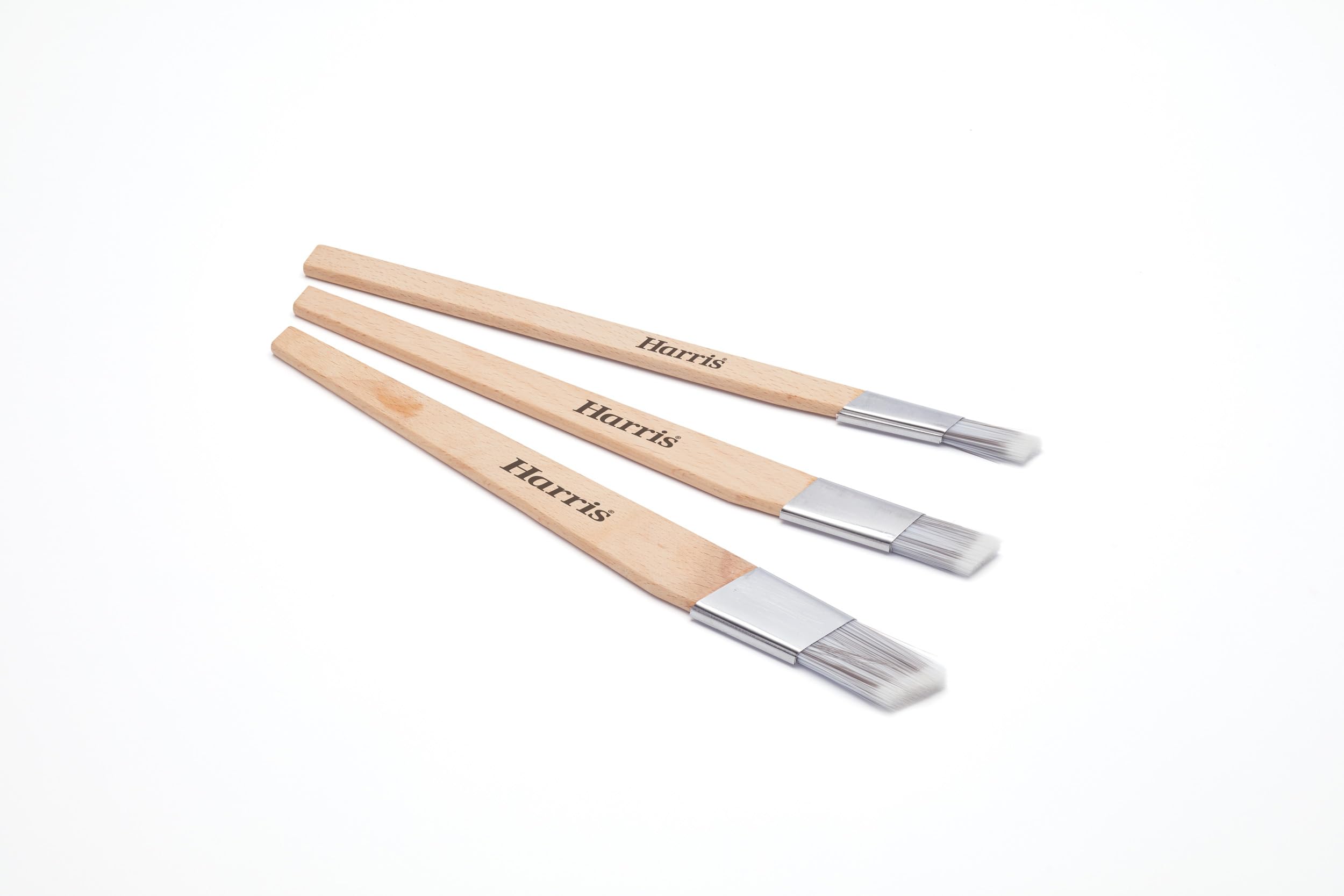 Harris Seriously Good Fitch Paint Brushes Pack Of 3 Cutting In & Control Hobby & Craft 0.5", 0.75", 1