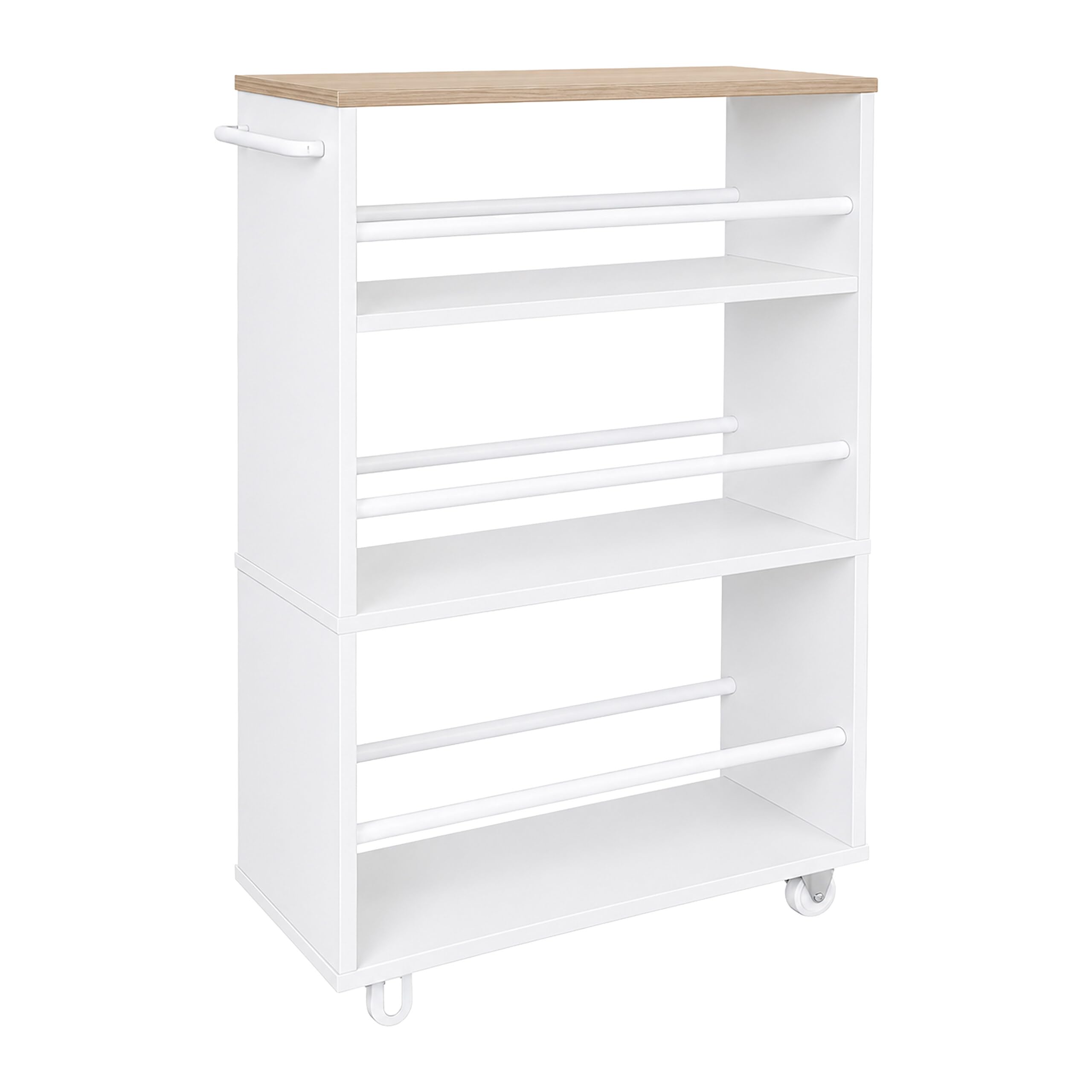 Relaxdays Chariot de Niche Blanc/Naturel