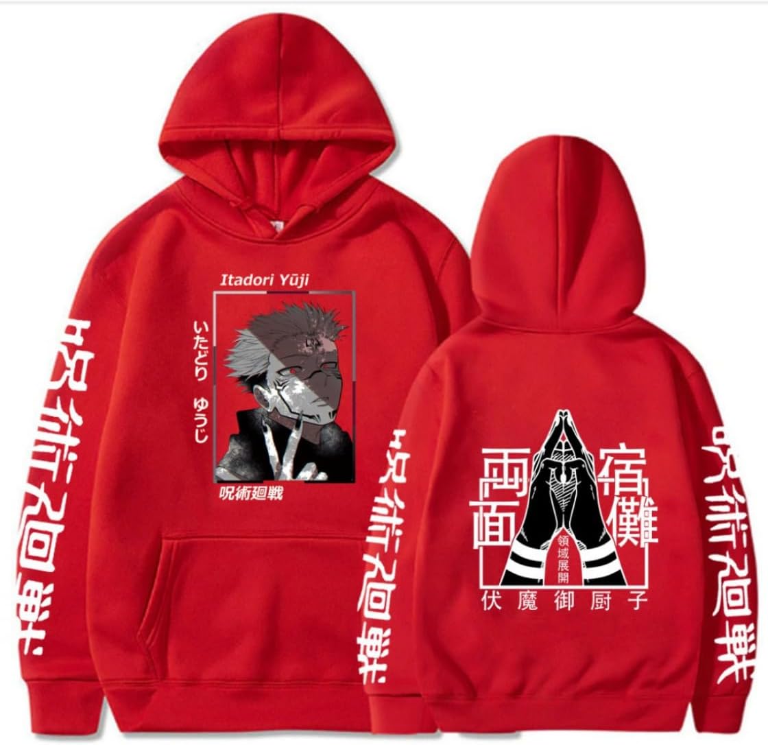 Anime Ryomen Sukuna Printed Sweatshirt Unisex Hoodie Sweater Cosplay Pullover