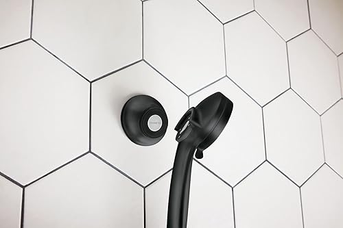 Miniatura 2 de Moen Base de acoplamiento remoto para duchas de mano Magnetix con soporte de pared incluido o opciones adhesivas permanentes impermeables, negro